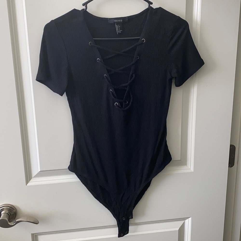 Forever 21 Laced-Up Bodysuit